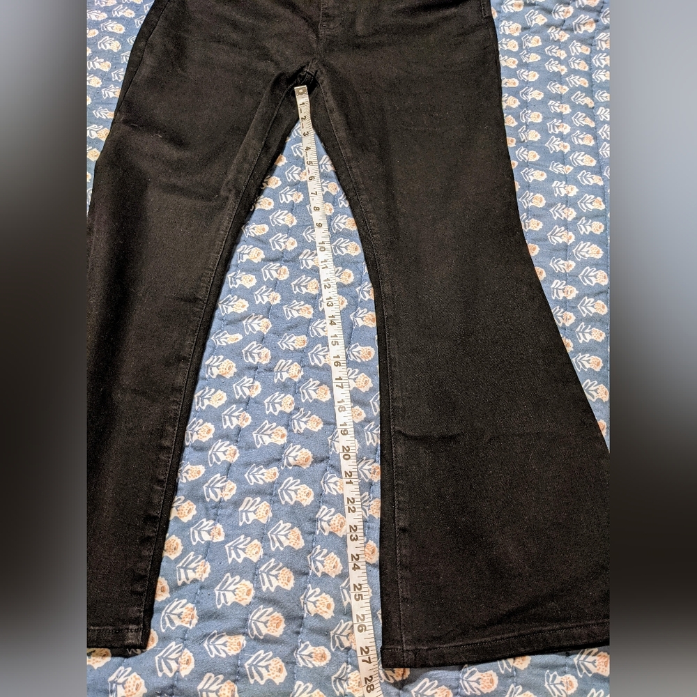 Flying Banana Black High Waist Bootcut Flare Stretch Jeans sz 16 Short - Picture 14 of 14